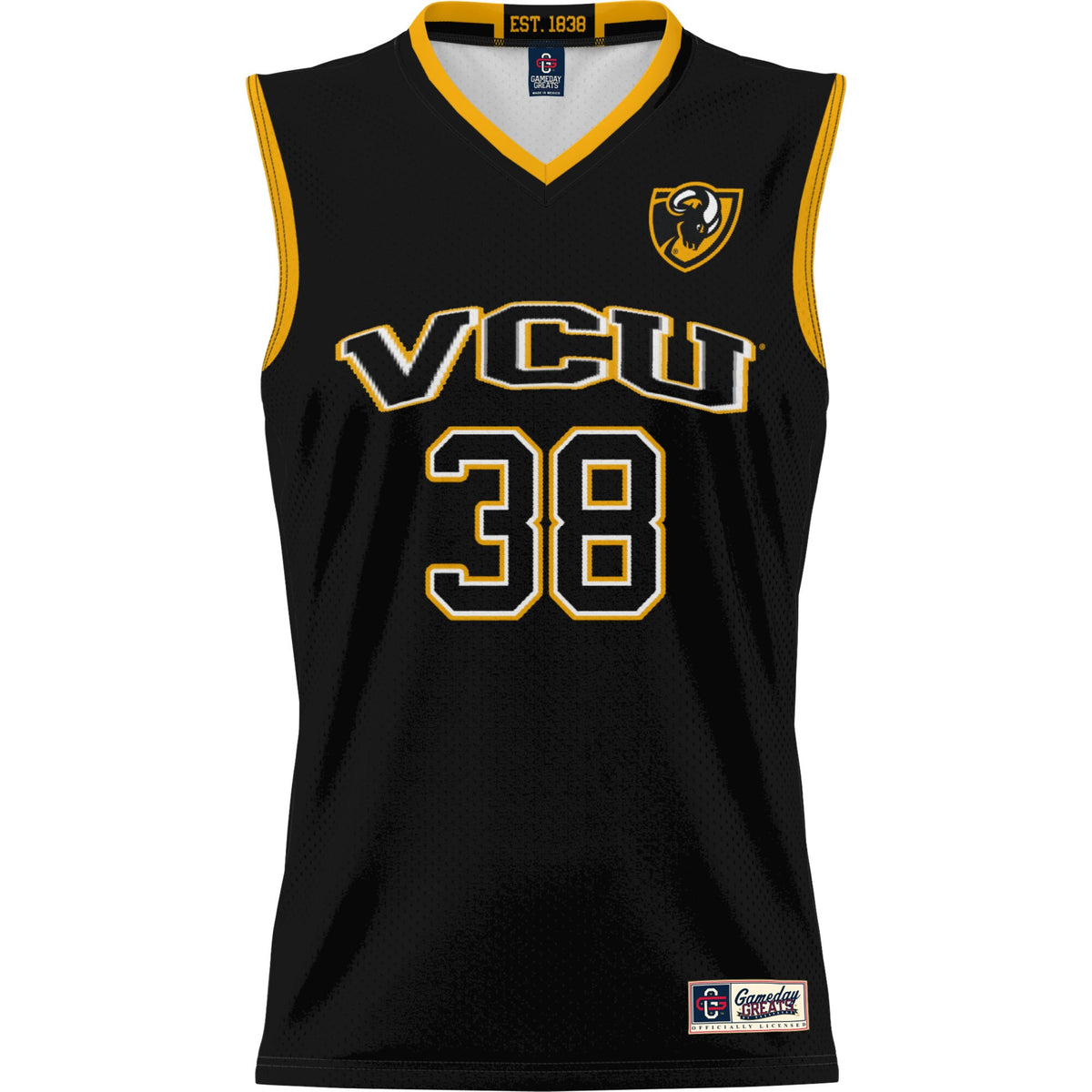 #38 VCU Rams GameDay Greats Lightweight Basketball Jersey - Black
