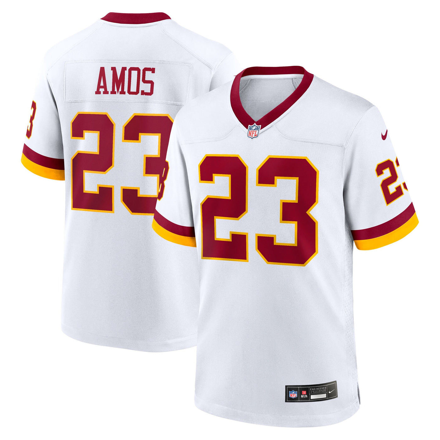 Washington Commanders Trey Amos Nike White Game Super Bowl Era Jersey