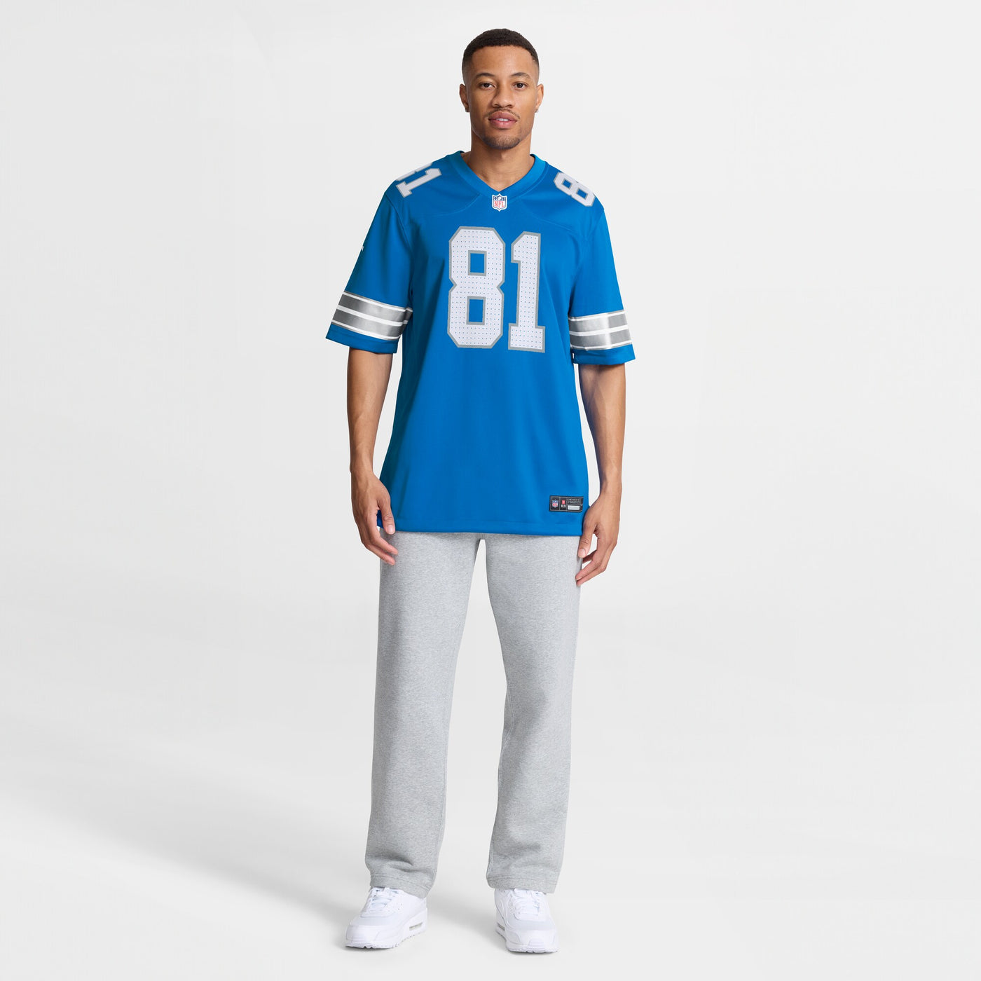Detroit Lions Calvin Johnson Nike Blue Team Retired Game Jersey