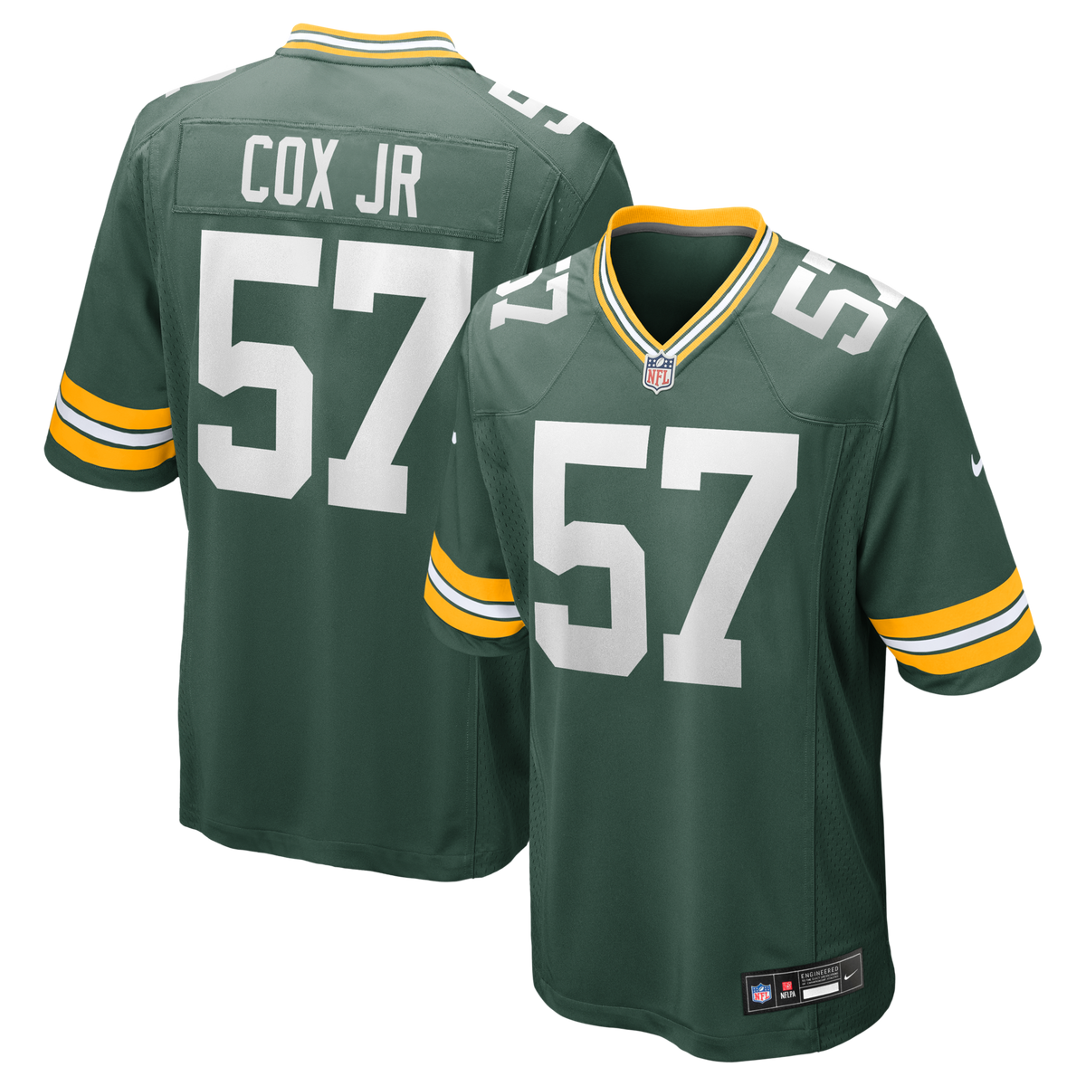 Green Bay Packers Brenton Cox Jr. Green Game Jersey