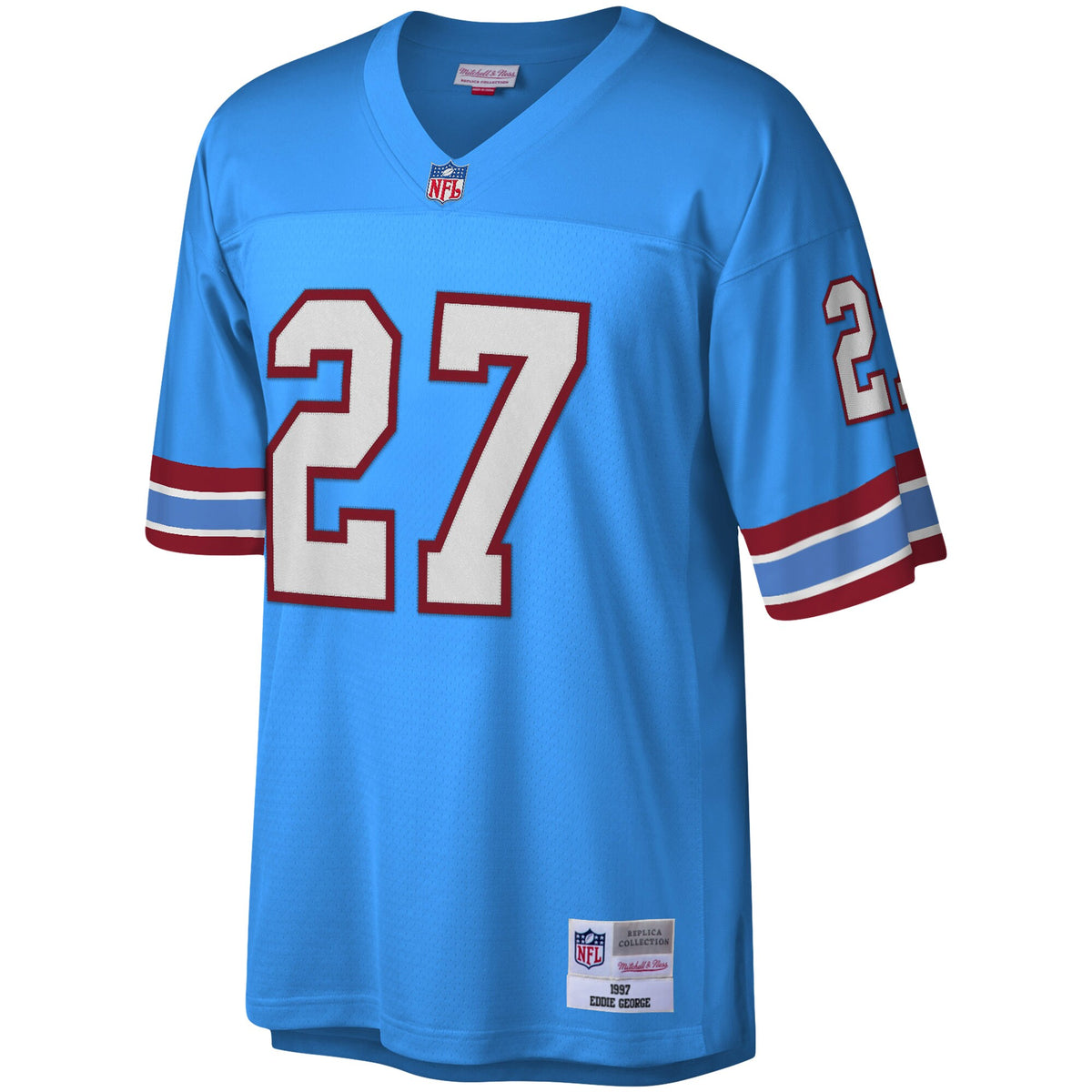Houston Oilers Eddie George Mitchell & Ness Light Blue Legacy Replica Jersey