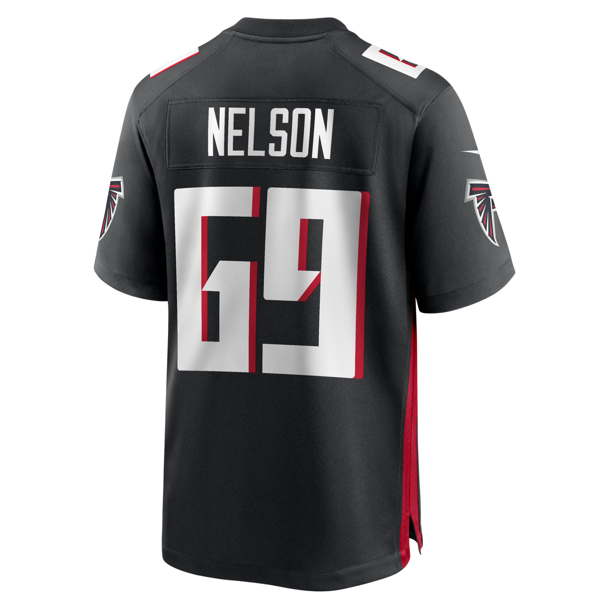 Atlanta Falcons Jack Nelson Black Team Game Jersey