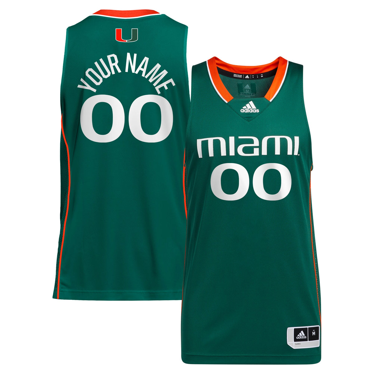 Miami Hurricanes Custom Alternate Basketball Jersey - Green