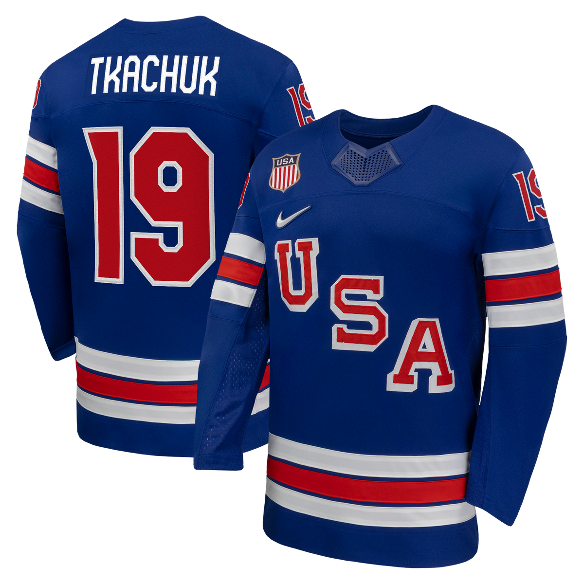 Matthew Tkachuk Royal US Hockey 2026 Home Replica Jersey
