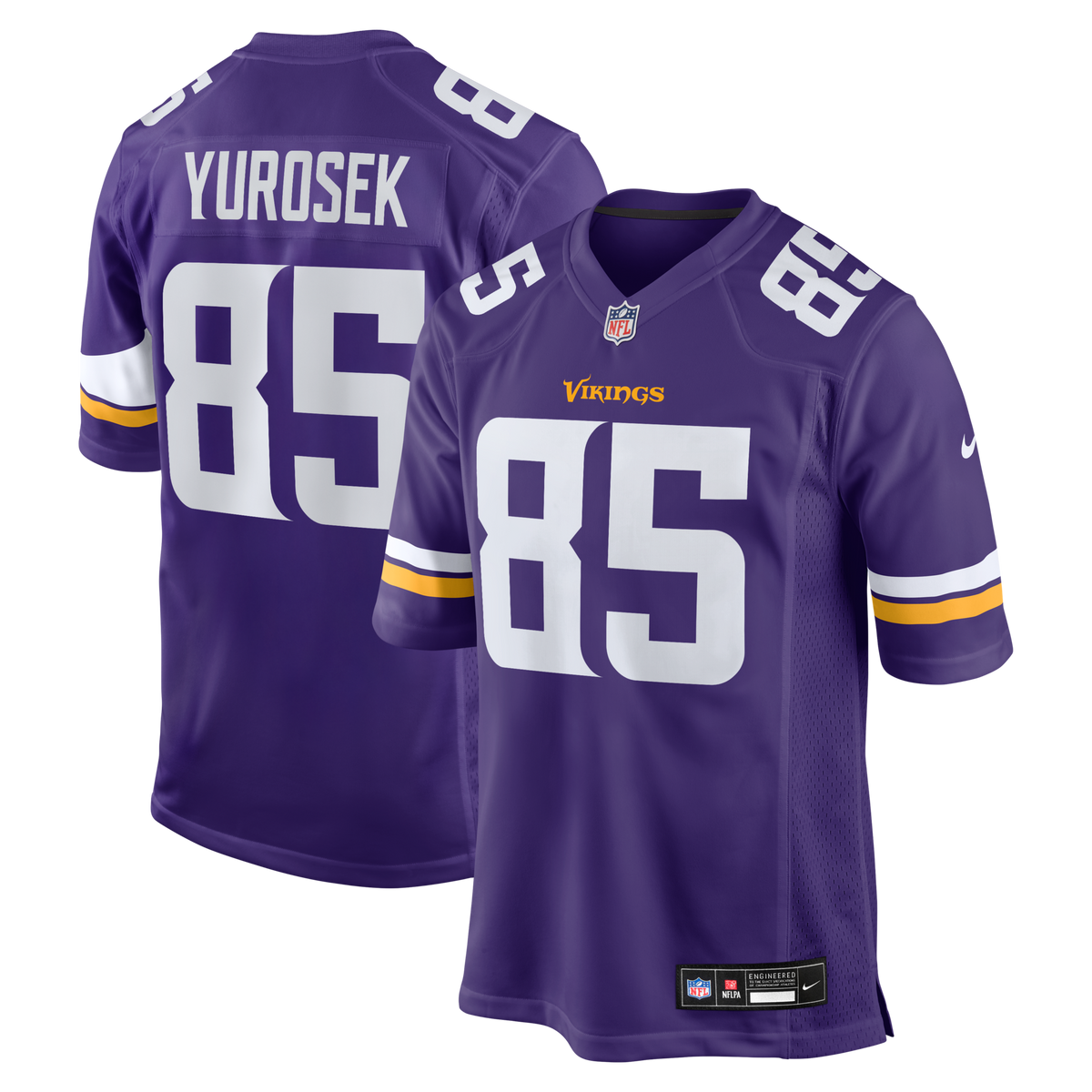 Minnesota Vikings Ben Yurosek Purple Team Game Jersey