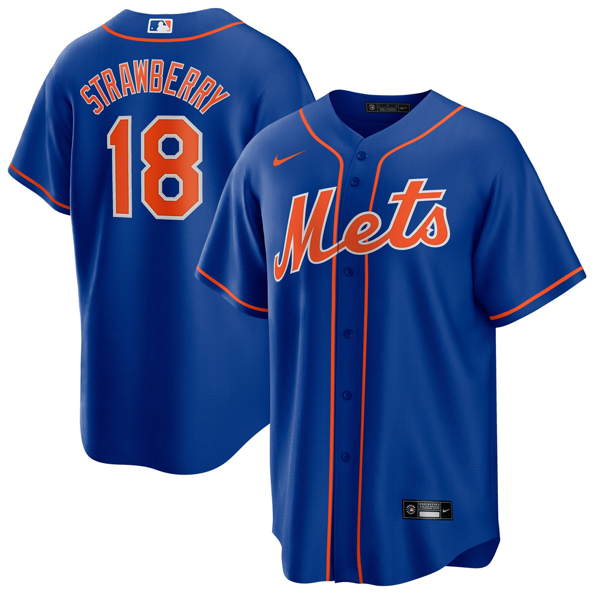 New York Mets Darryl Strawberry Royal Alternate Replica Player Jersey