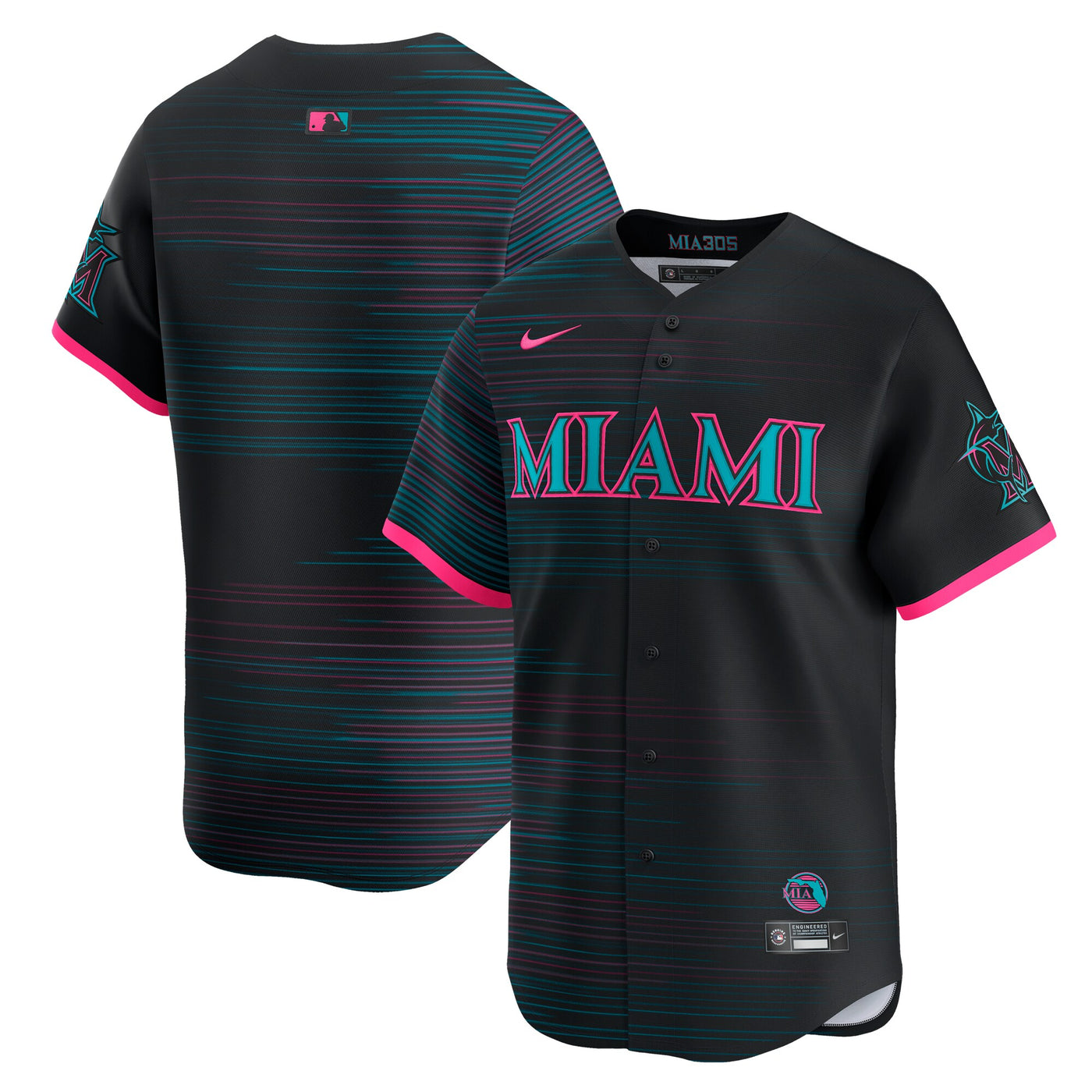 Miami Marlins Nike Black 2025 City Connect Limited Jersey
