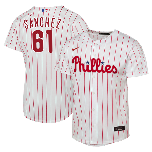 Male Philadelphia Phillies Cristopher Sánchez White Home Replica Jersey
