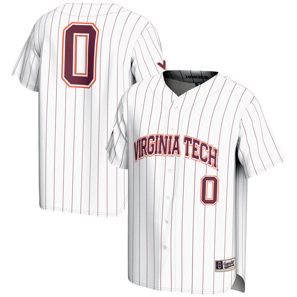GameDay Greats #0 White Virginia Tech Hokies Lightweight Baseball Fashion Jersey