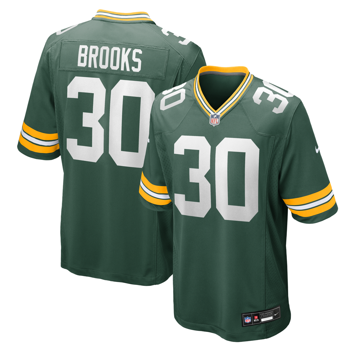 Green Bay Packers Chris Brooks Green Team Game Jersey