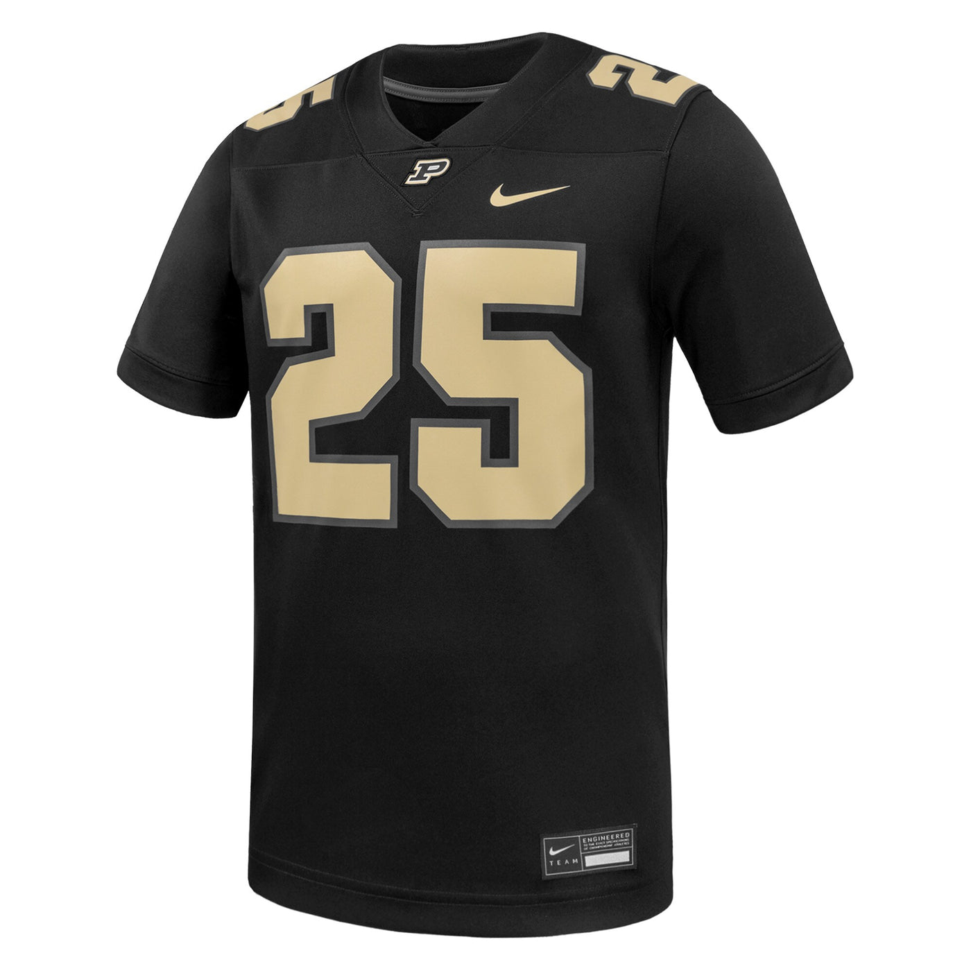 Nike #25 Black Purdue Boilermakers Alternate Game Football Jersey