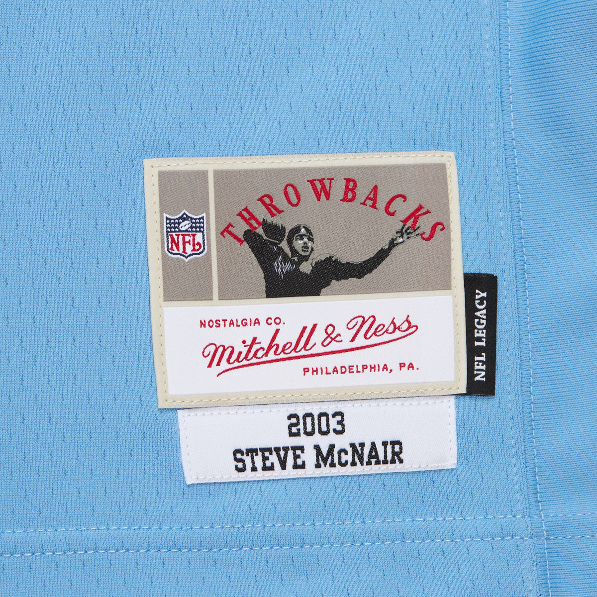Tennessee Titans Steve McNair Mitchell & Ness Light Blue 2003 Legacy Replica Jersey