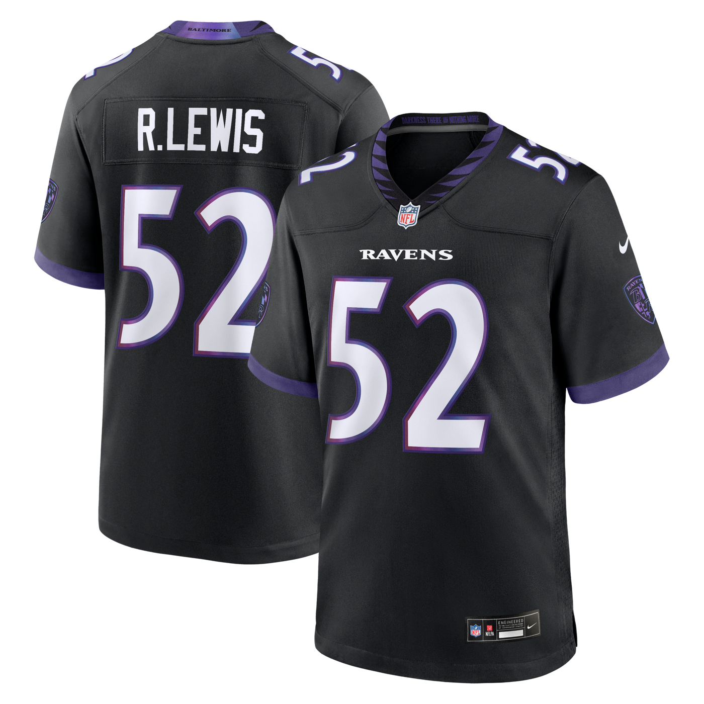 Baltimore Ravens Ray Lewis Nike Black Alternate Retired Player Game Jersey
