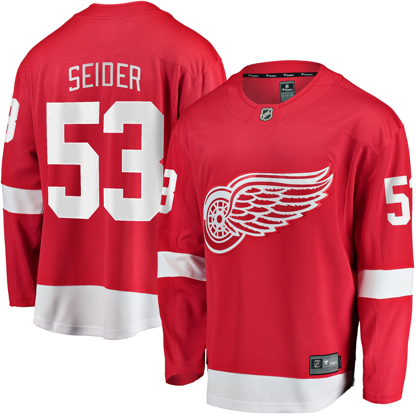 Detroit Red Wings Moritz Seider Fanatics Red Home Breakaway Player Jersey