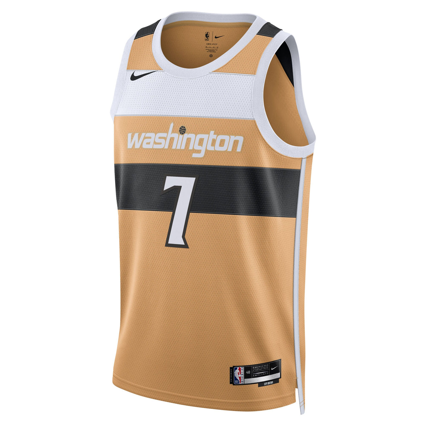 Washington Wizards Nike 2025/26 City Edition Swingman Jersey - Tan - Carlton Carrington