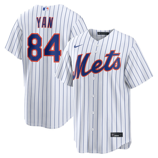 New York Mets Jefry Yan White Home Replica Jersey