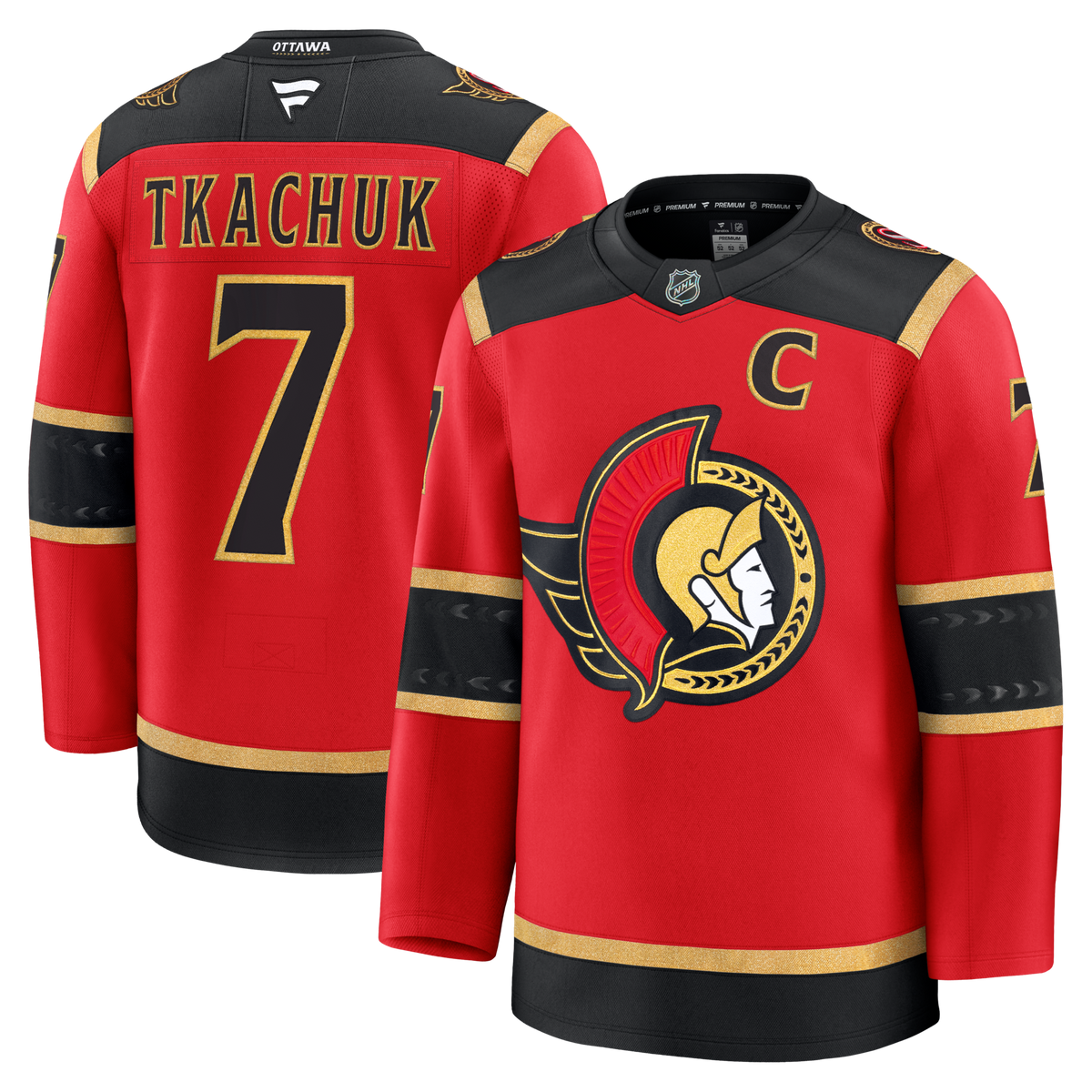 Ottawa Senators Brady Tkachuk Fanatics Red Alternate Premium Jersey