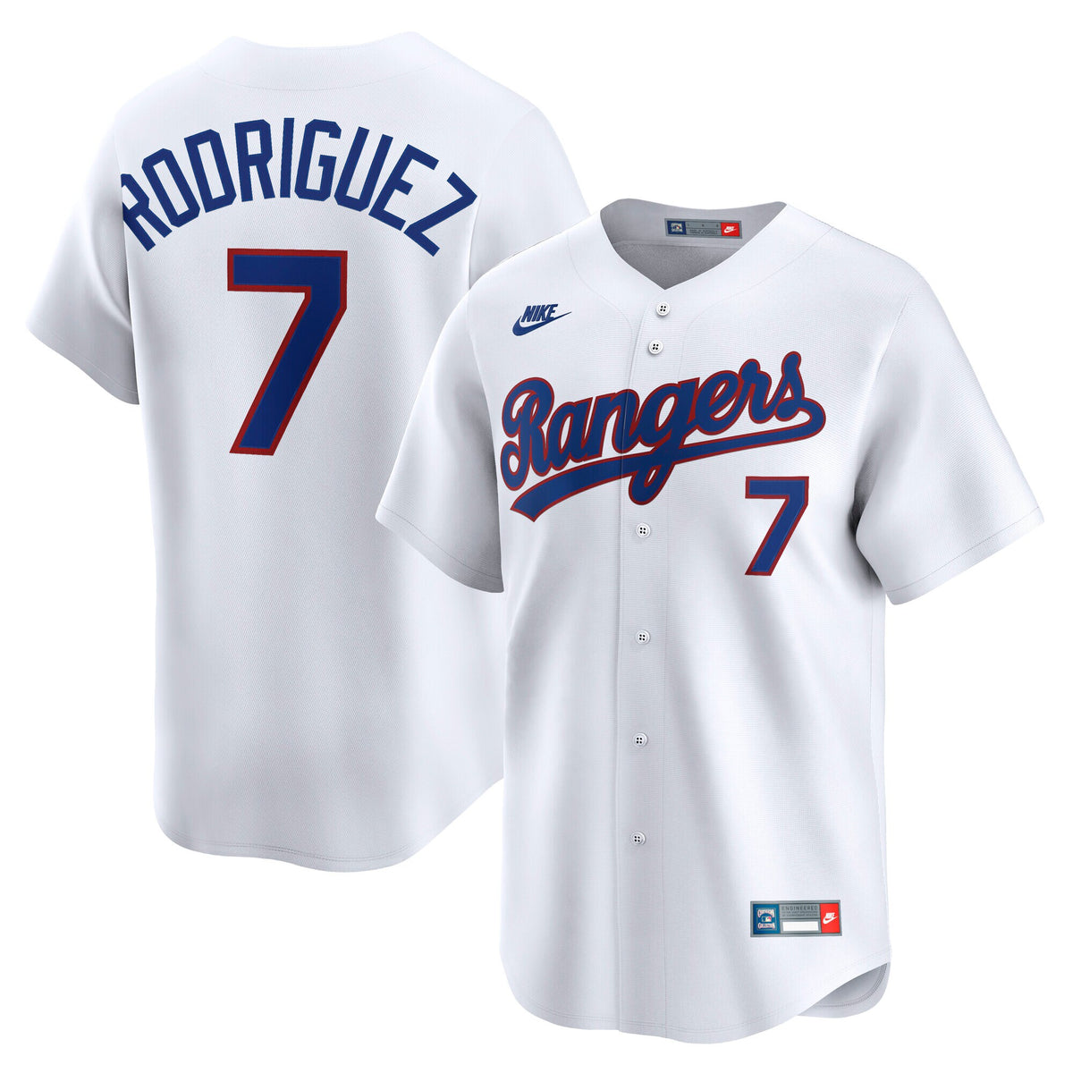 Texas Rangers Ivan Rodriguez White Throwback Cooperstown Collection Limited Jersey