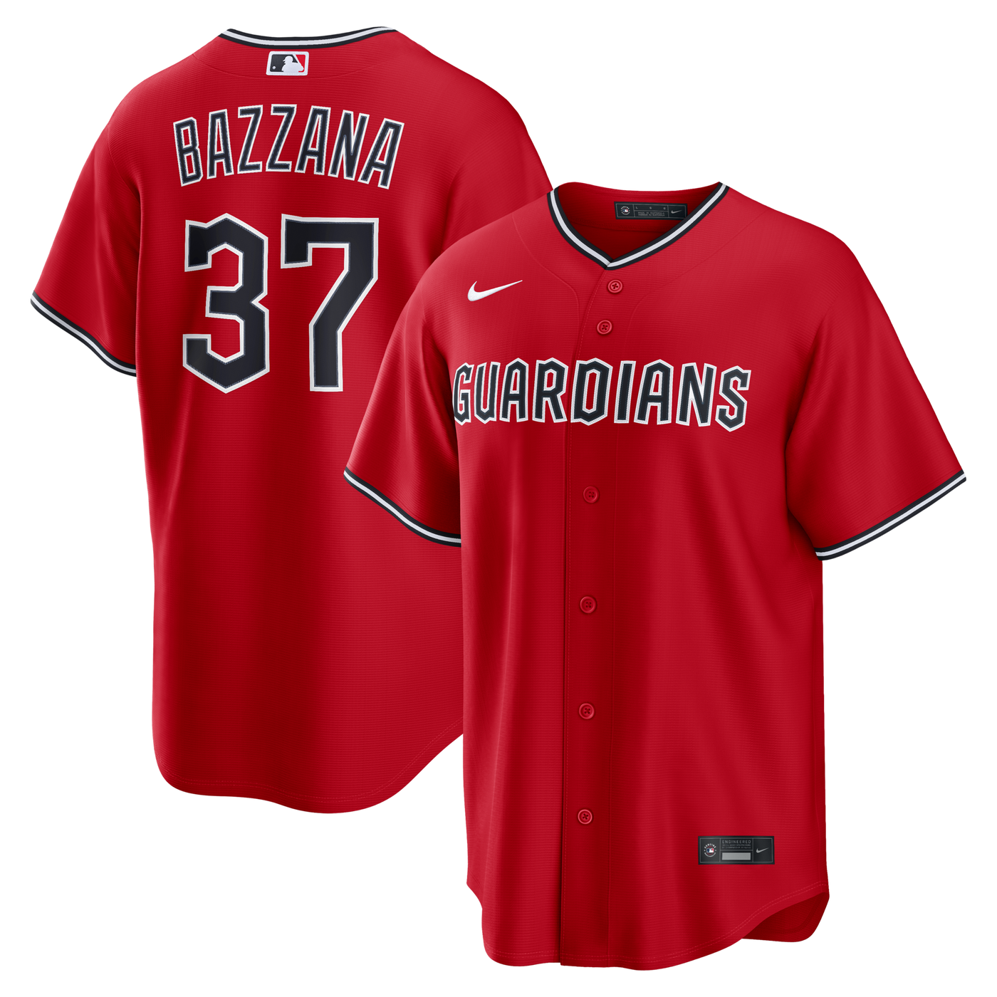 Cleveland Guardians Travis Bazzana Nike Red Alternate Replica Jersey
