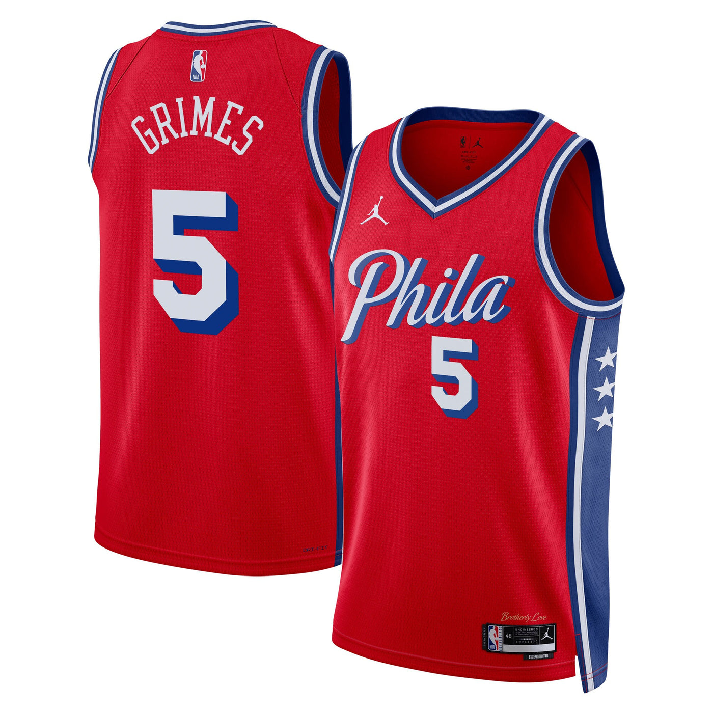 Philadelphia 76ers Jordan Brand Statement Edition Swingman Jersey - Red - Quentin Grimes