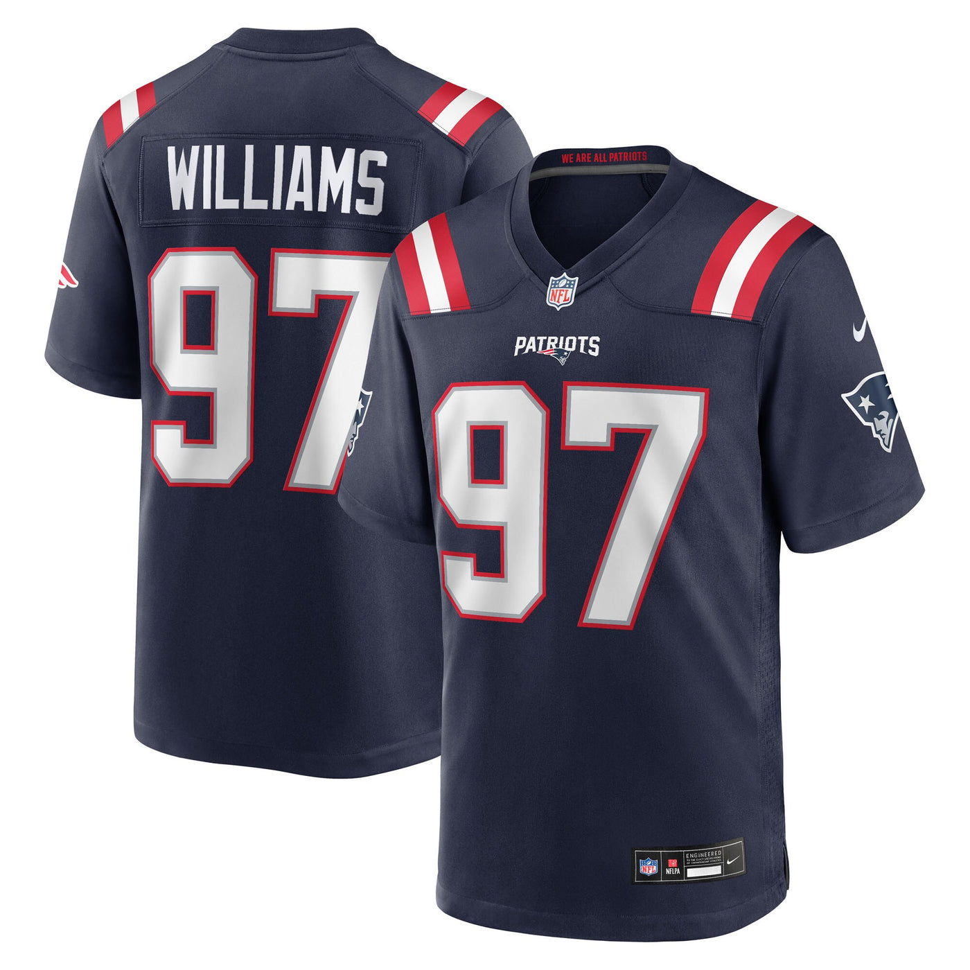 New England Patriots Milton Williams Nike Navy Game Player Jersey