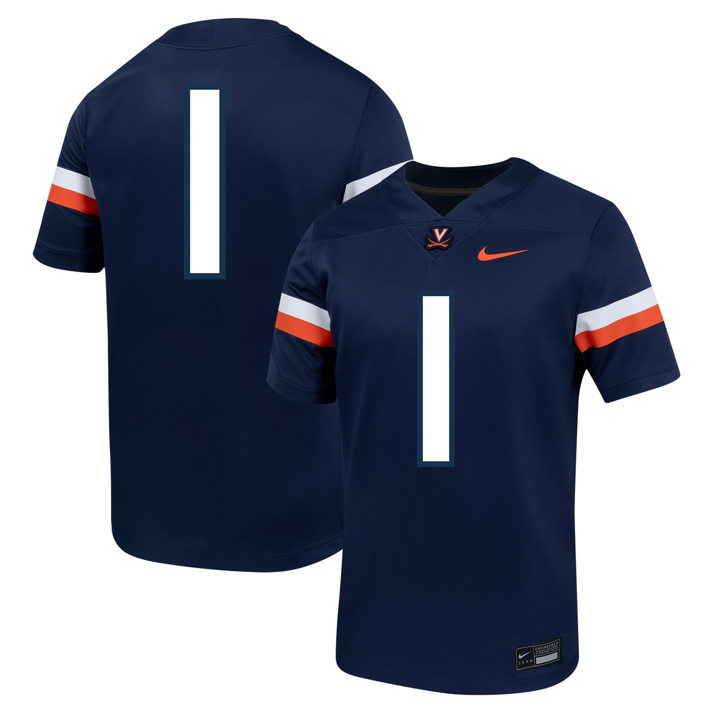 Nike #1 Navy Virginia Cavaliers Untouchable Football Jersey