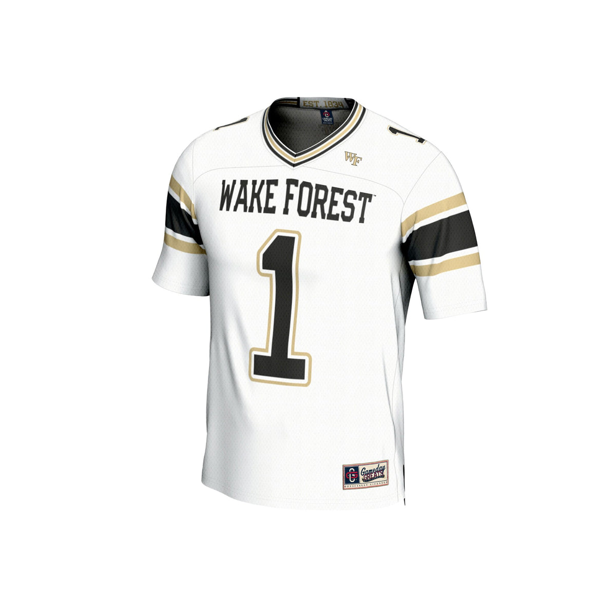 #1 Wake Forest Demon Deacons GameDay Greats Lightweight Football Fashion Jersey - White