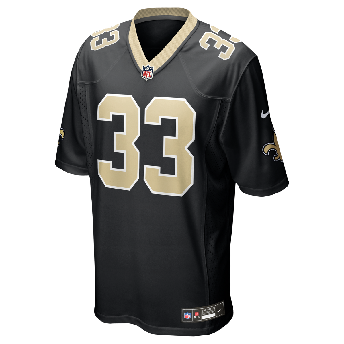 New Orleans Saints Jonas Sanker Black Team Game Jersey