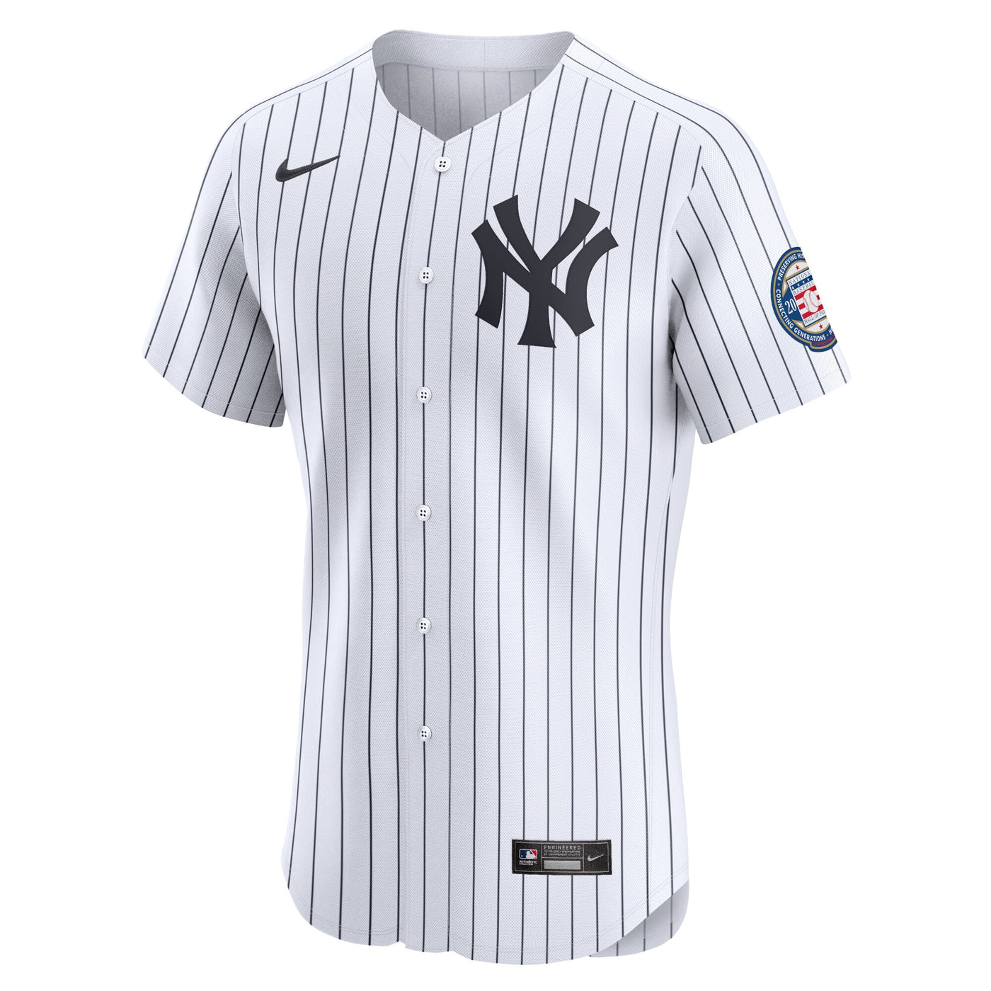 New York Yankees Derek Jeter Nike White Home 2020 Hall of Fame Induction Patch Elite Player Jersey