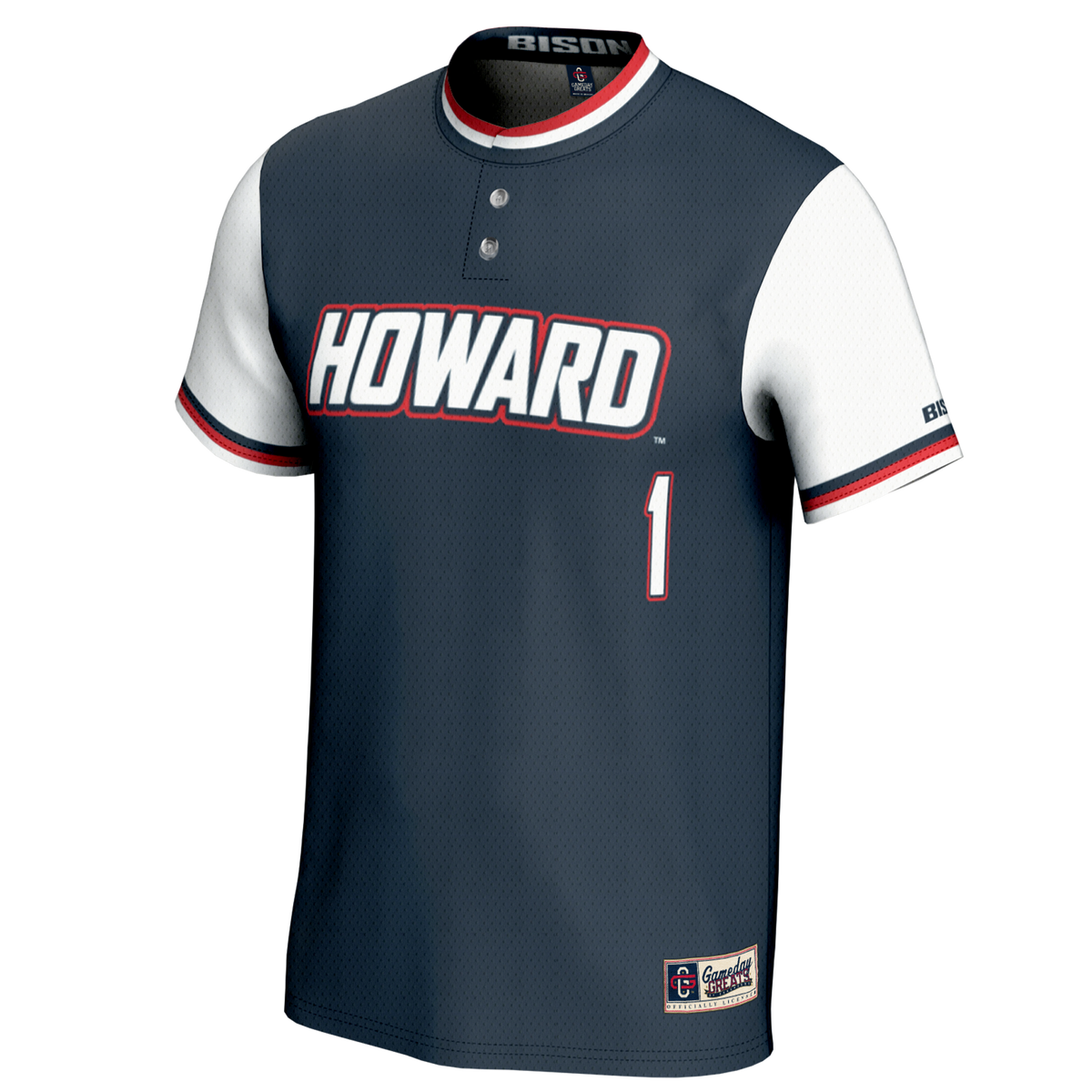 #1 Howard Bison GameDay Greats Lightweight Softball Jersey - Navy
