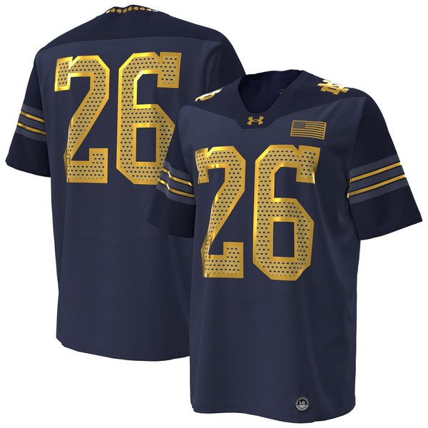 Under Armour #26 Navy Notre Dame Fighting Irish 2026 Shamrock Series Replica Football Jersey