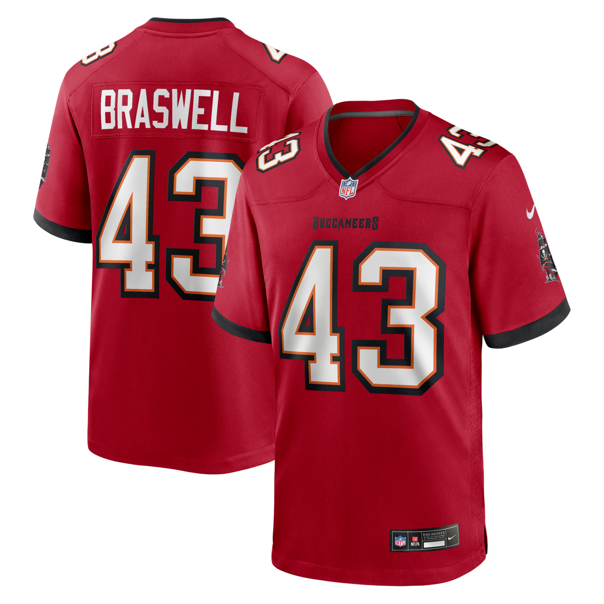 Tampa Bay Buccaneers Chris Braswell Red Game Jersey