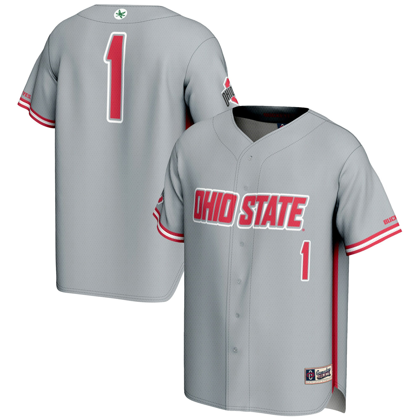 GameDay Greats #1 Gray Ohio State Buckeyes Lightweight Baseball Jersey