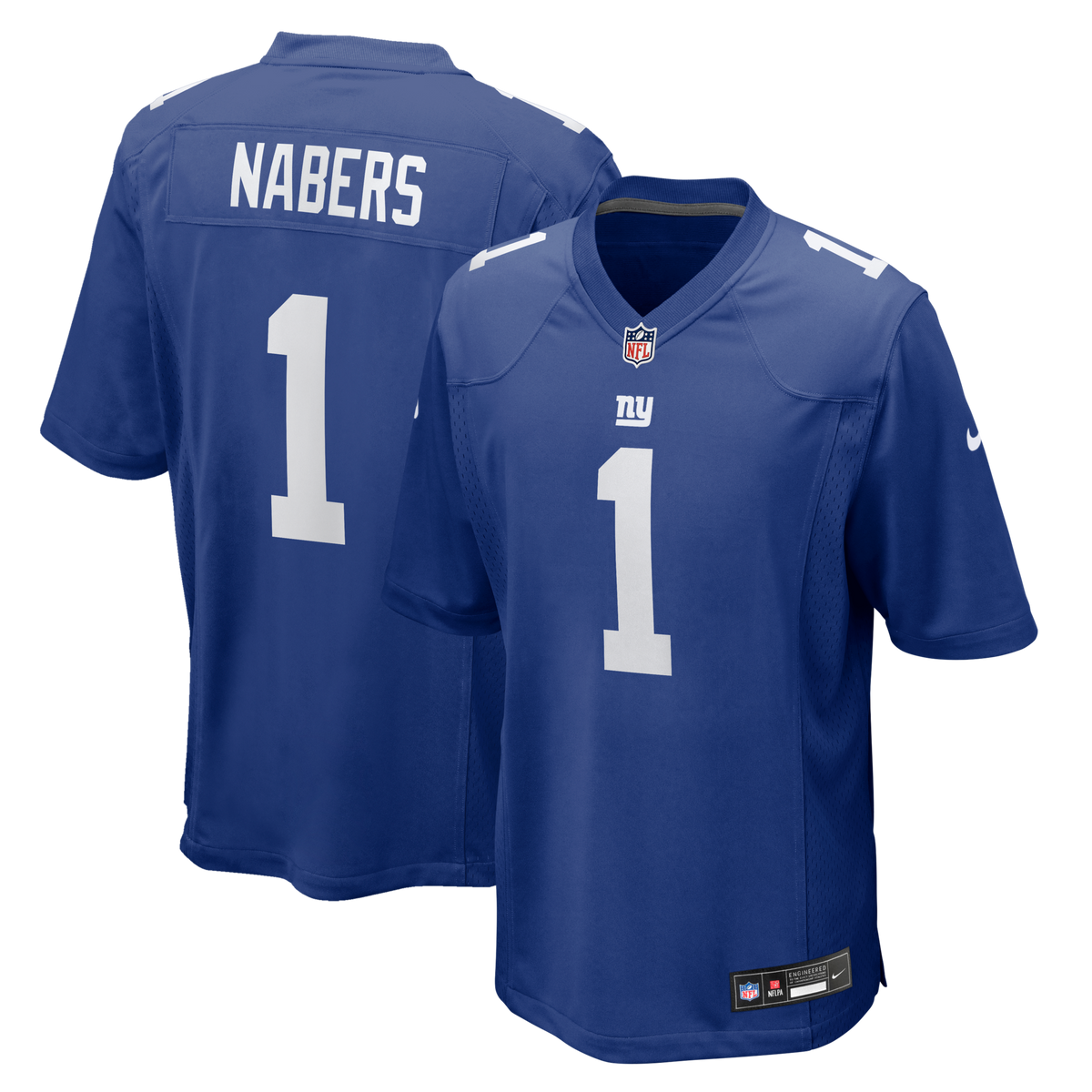 New York Giants Malik Nabers Royal Player Game Jersey