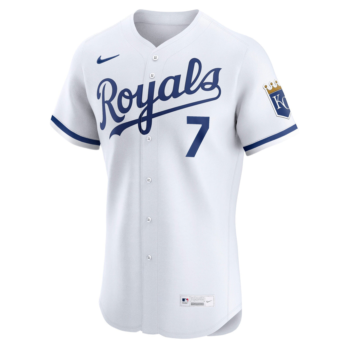 Kansas City Royals Bobby Witt Jr. White Home Elite Player Jersey