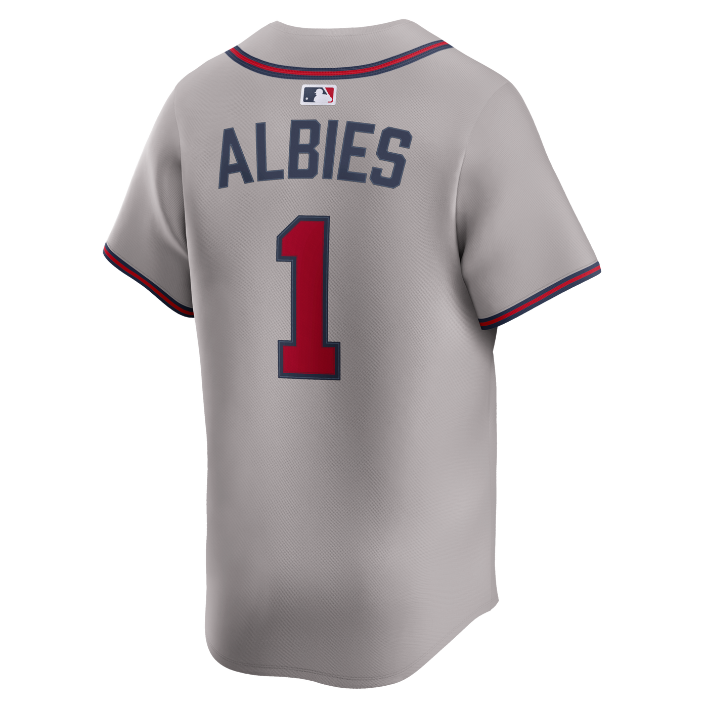 Atlanta Braves Ozzie Albies Nike Gray Road Limited Player Jersey