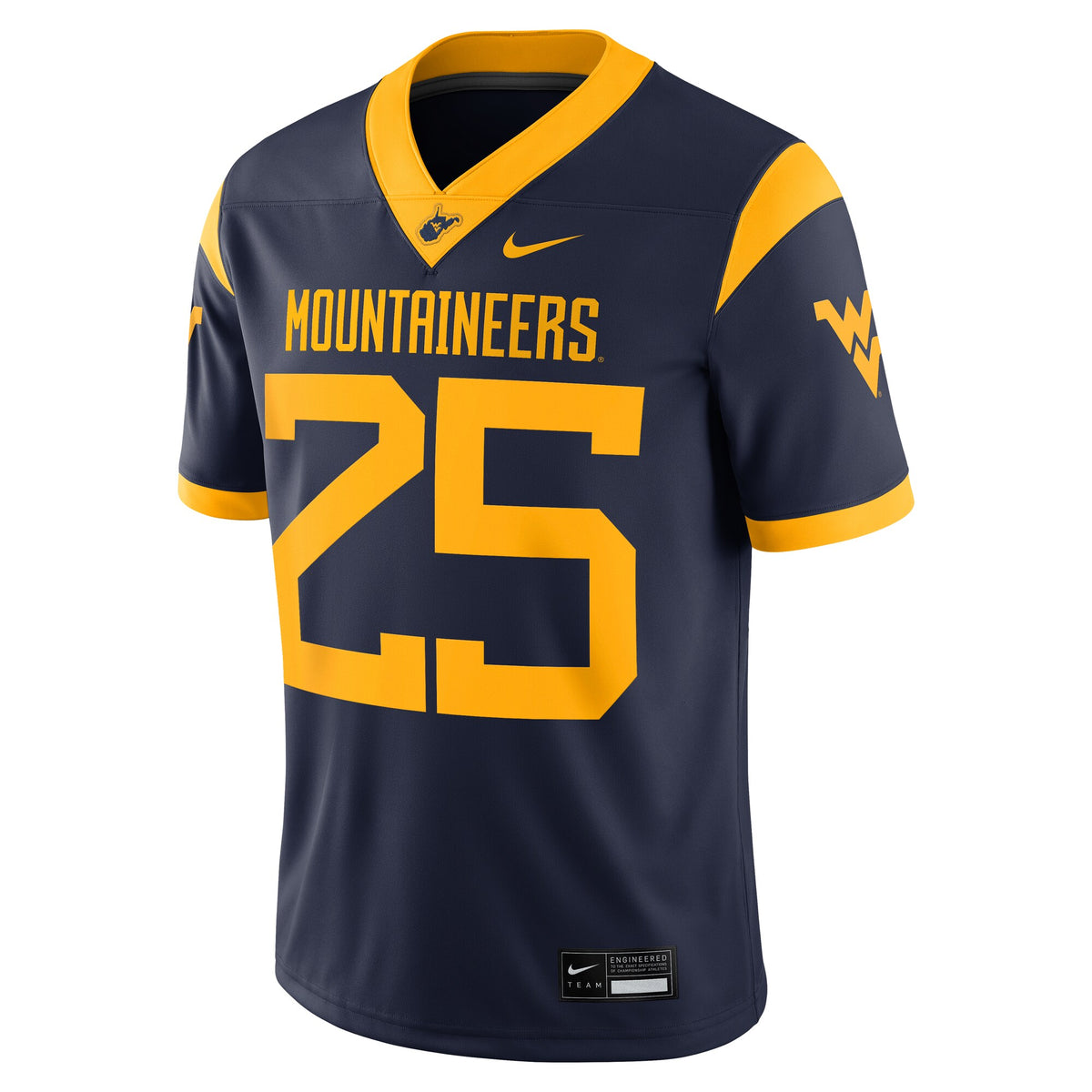 #25 West Virginia Mountaineers Limited Home Game Jersey - Navy