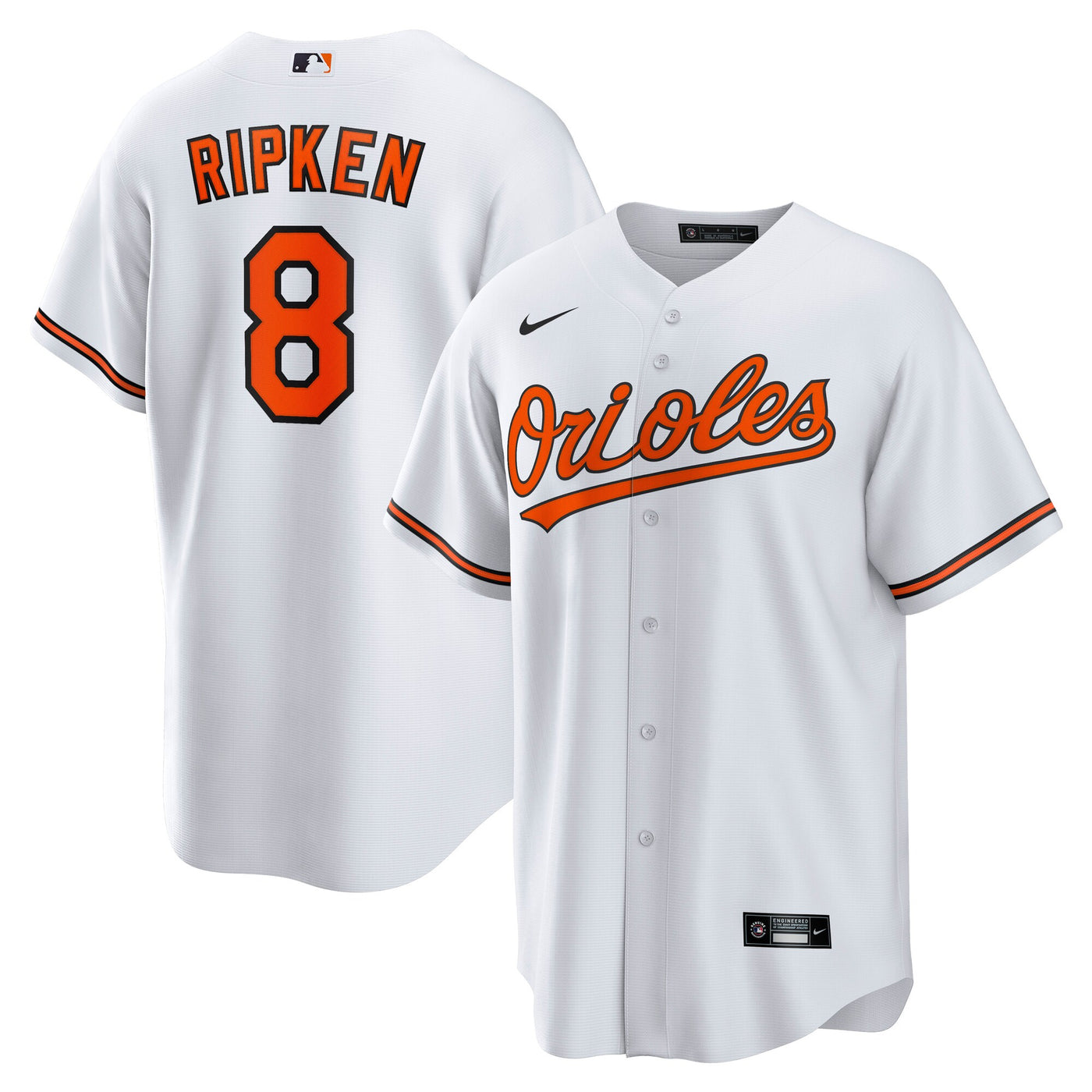 Baltimore Orioles Cal Ripken Jr. Nike White Throwback Replica Player Jersey