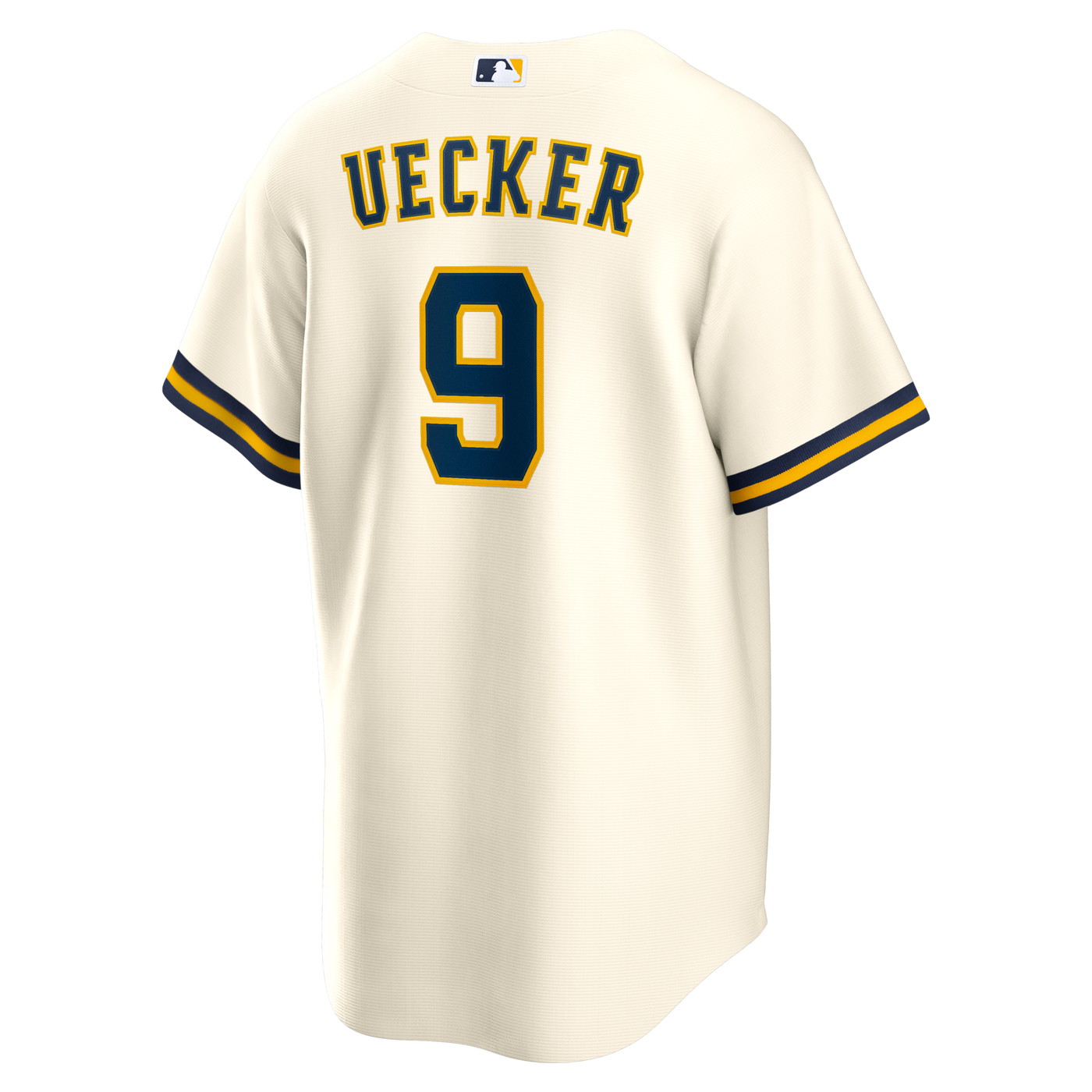 Milwaukee Brewers Bob Uecker Nike Cream Home Retired Player Replica Jersey