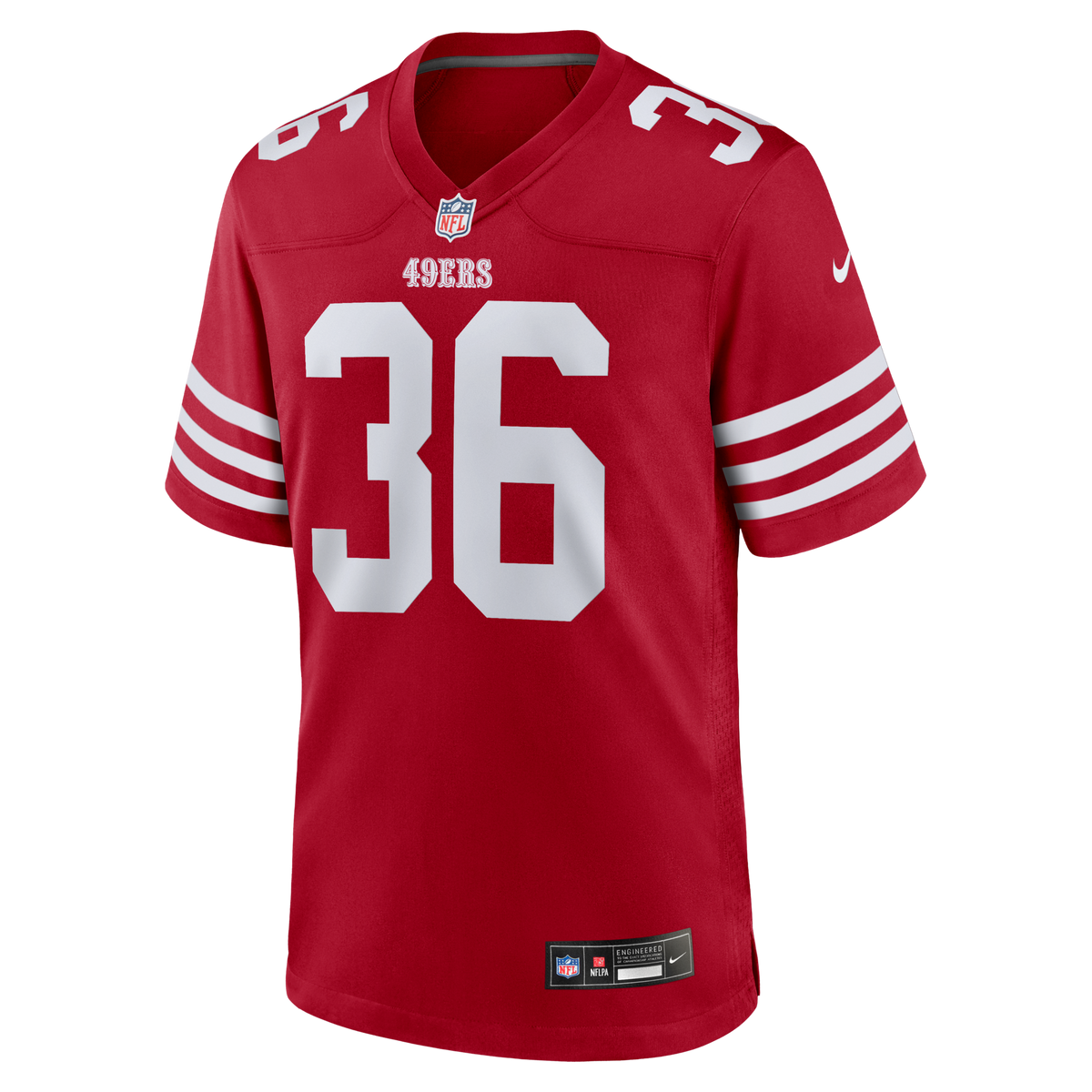 San Francisco 49ers Marques Sigle Scarlet Team Game Jersey