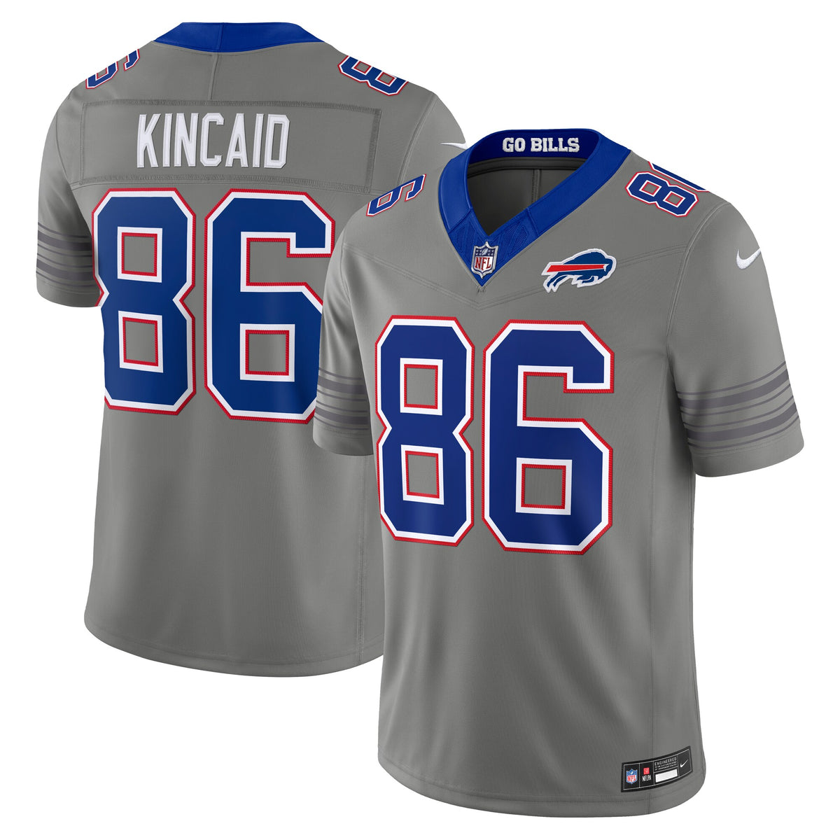 Buffalo Bills Dalton Kincaid Gray Nickel City Vapor F.U.S.E. Stitched Limited Jersey