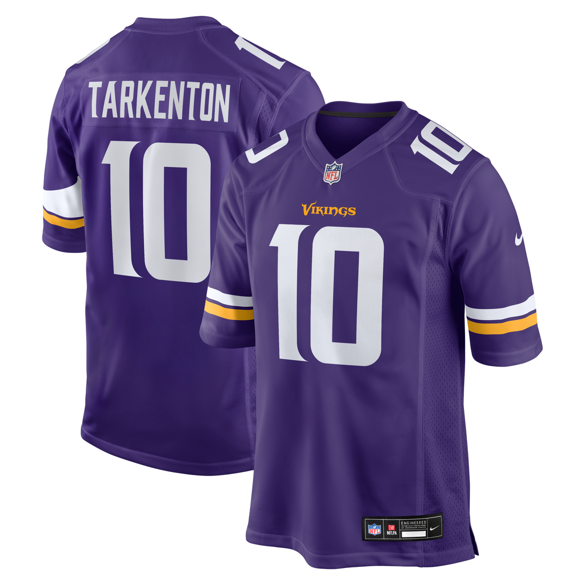Minnesota Vikings Fran Tarkenton Purple Game Retired Player Jersey