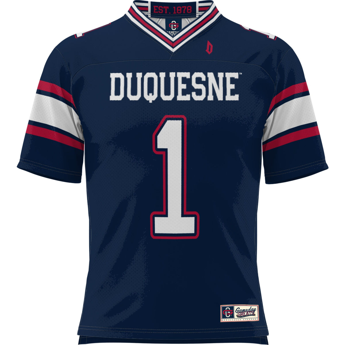 #1 Duquesne Dukes GameDay Greats Football Jersey - Blue