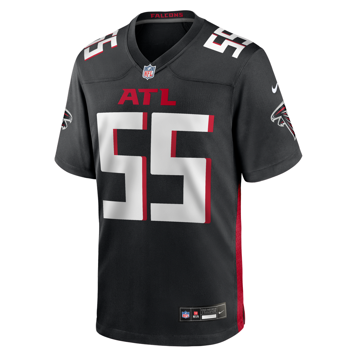 Atlanta Falcons John Abraham Black Game Retired Player Jersey