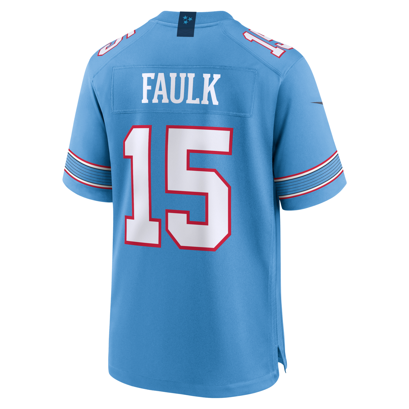 Tennessee Titans Keldric Faulk Nike Light Blue 2026 NFL Draft First Round Pick No.31 Game Jersey