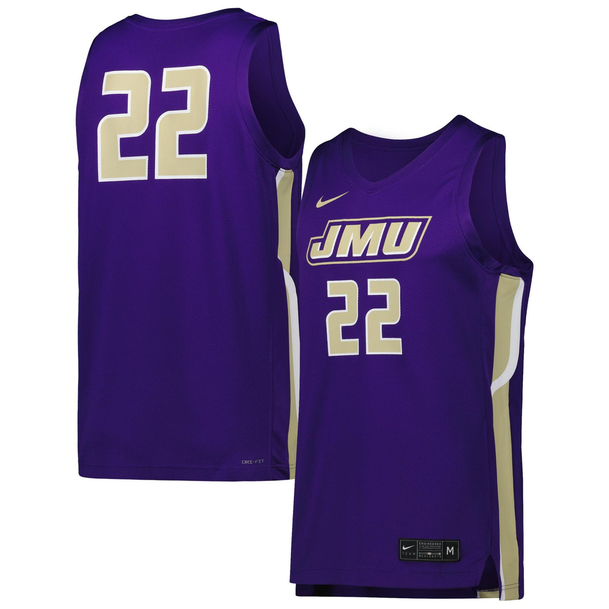 James Madison Dukes Replica Basketball Jersey - Purple