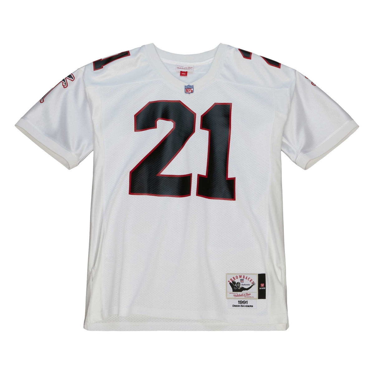 Atlanta Falcons 1991 Deion Sanders Mitchell & Ness White Authentic Throwback Retired Player Jersey