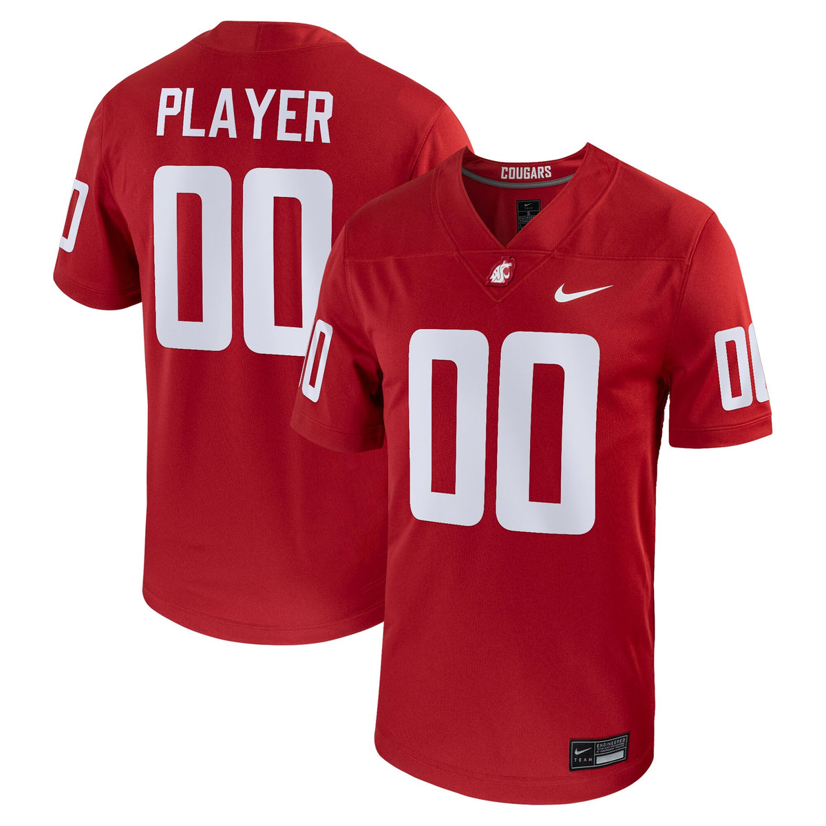 Washington State Cougars Pick-A-Player NIL Replica Football Jersey - Crimson