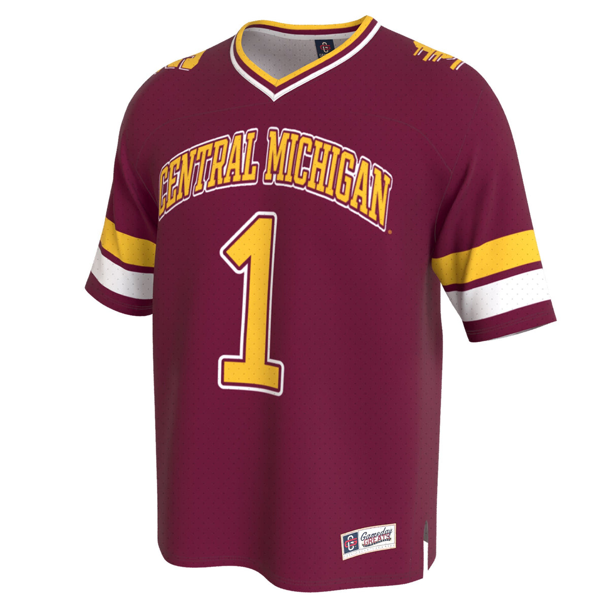 Central Michigan Chippewas GameDay Greats Lightweight Collegiate Football Fashion Jersey - Maroon