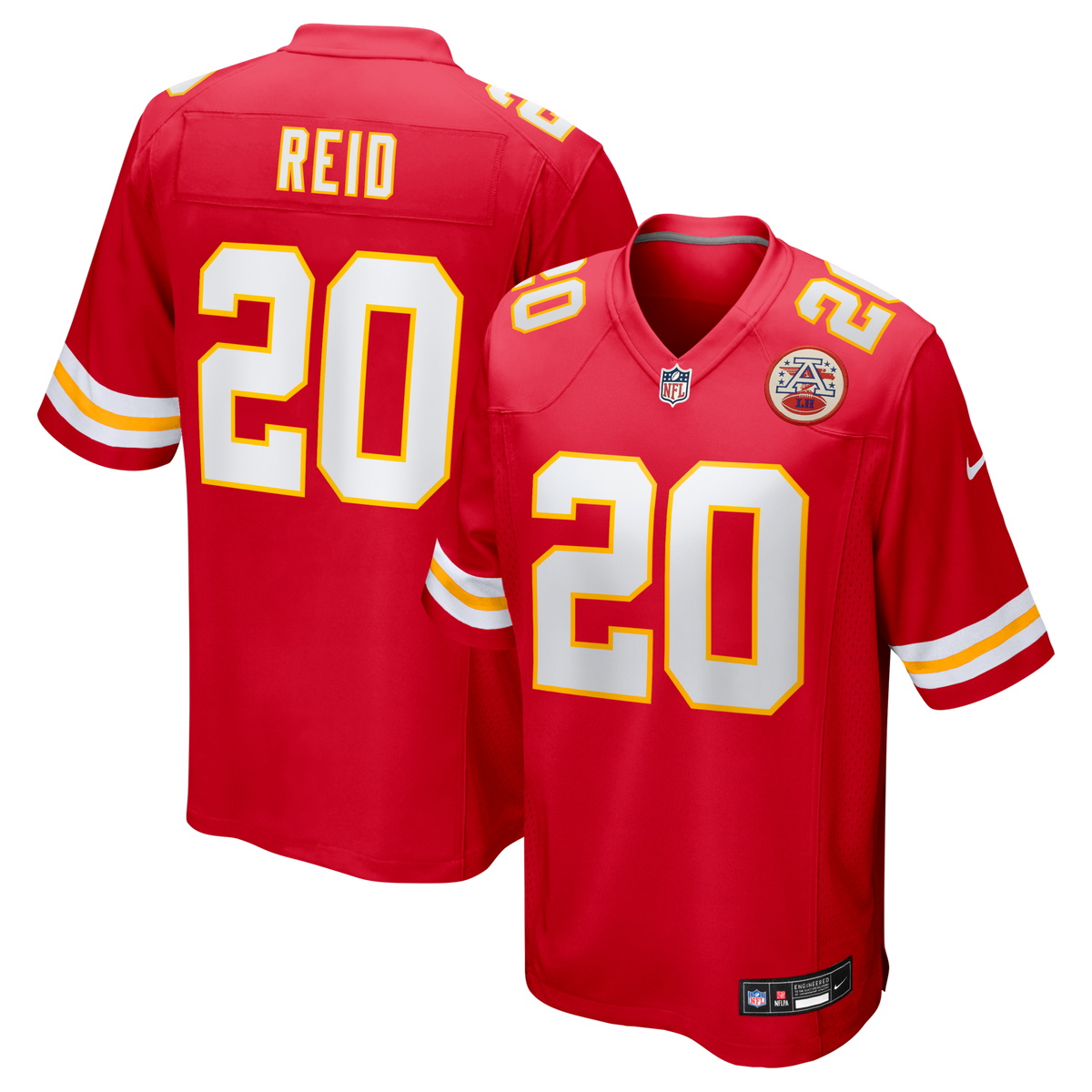 Kansas City Chiefs Justin Reid Red Game Jersey